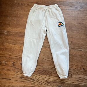 SLUV Men’s Jogger Sweatpantswith Logo Patch Cream Large - Spread Love